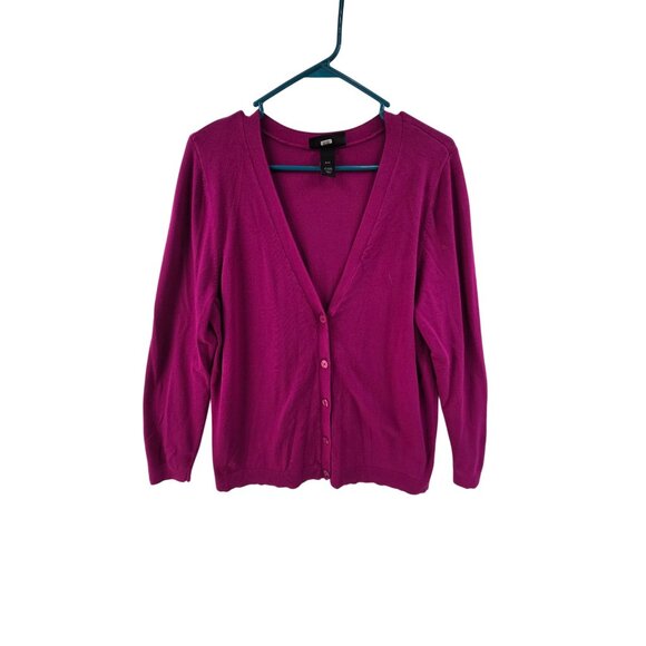 Lane Bryant Women's Cardigan Sweater Button Up V Neck Purple Size 18/20 Classic - Picture 1 of 6